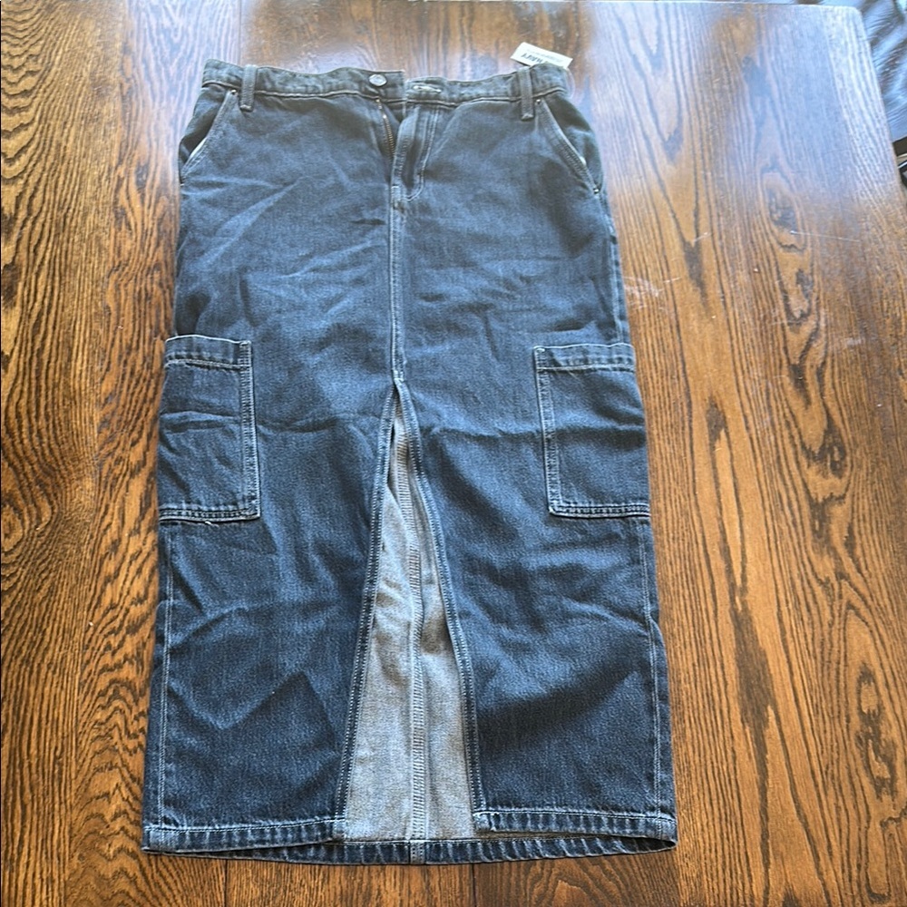 Old Navy Dark Denim Maxi Skirt